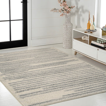 Khalil Modern Berber Stripe Area Rug